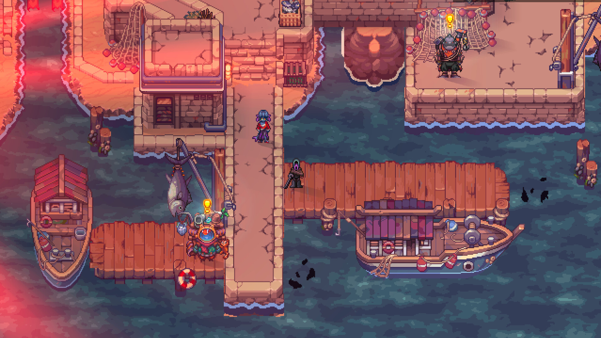 A harbor area in Soulbound: Online