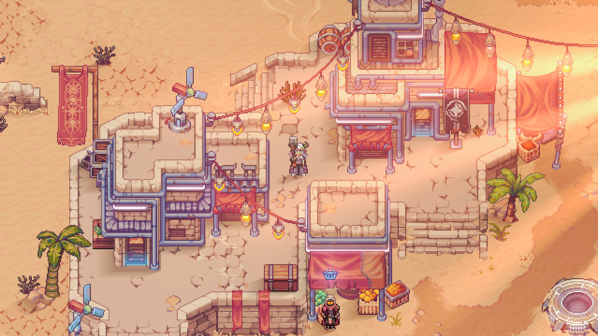 A warm desert settlement in Soulbound: Online
